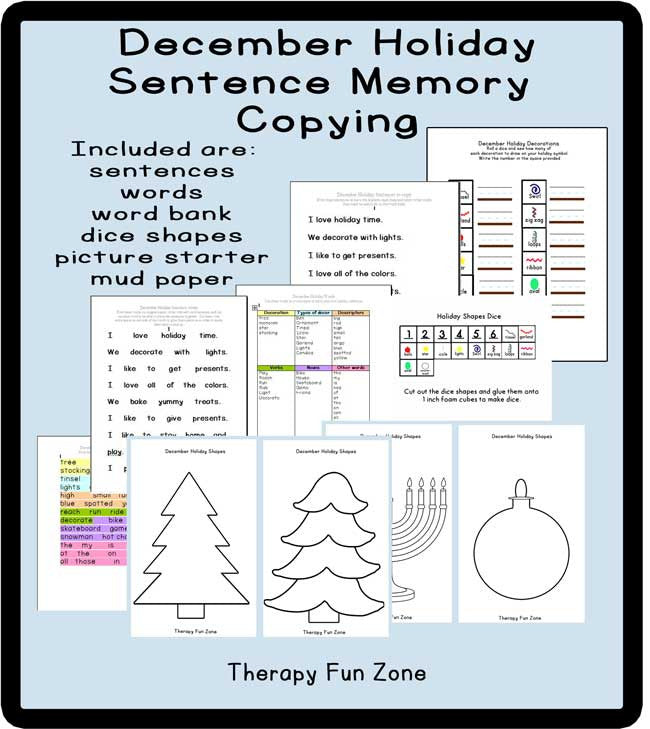 December holiday sentence memory