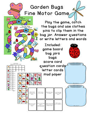 Garden Bugs Fine Motor Game