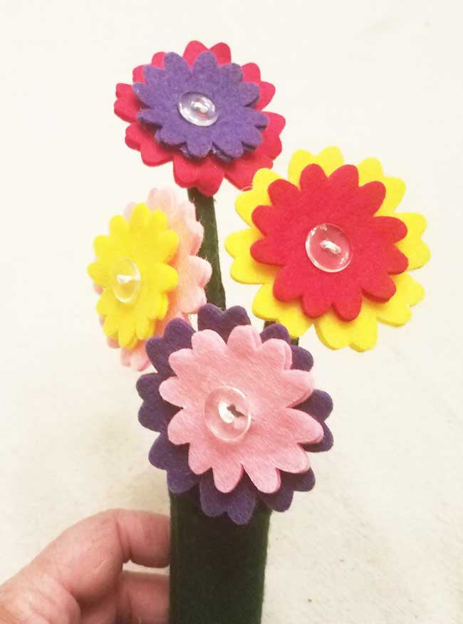 Button Flowers | Therapy Fun Store and TMC Adaptations