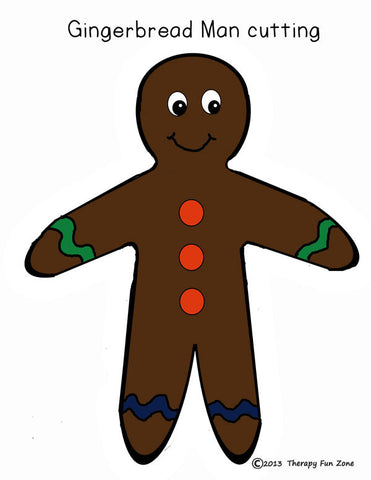 Gingerbread man Color and Cutting