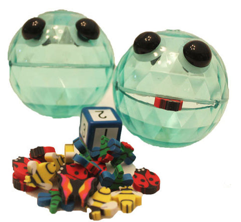 Munchy Ball Game with 2 vinyl balls, bugs, dice
