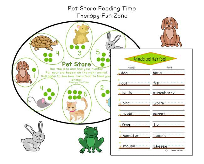 Pet Store Feeding the Pets