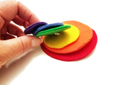 Button Snake with Rainbow Circles